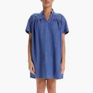 MOTHER Denim The Gatherer Popover Mini Dress Simple Things